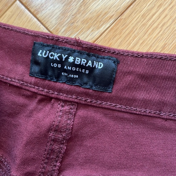 NWT- 🍀 Lucky brand jeans - maroon - size 8 / 29 R - Picture 8 of 13